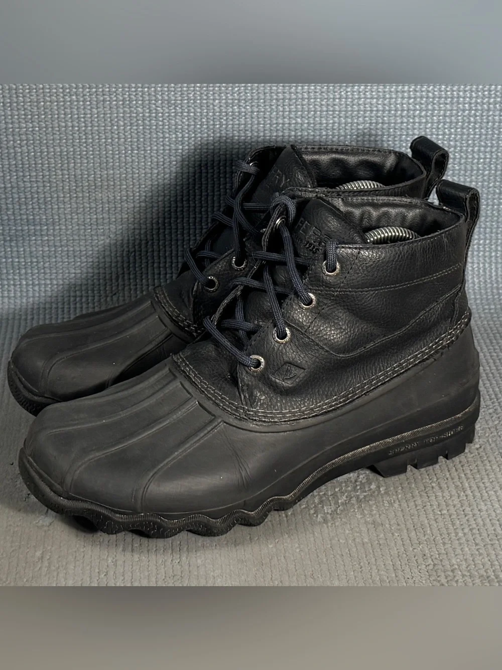 Sperry Men's Brewster Low Duck Boots Black/Black Size 7
